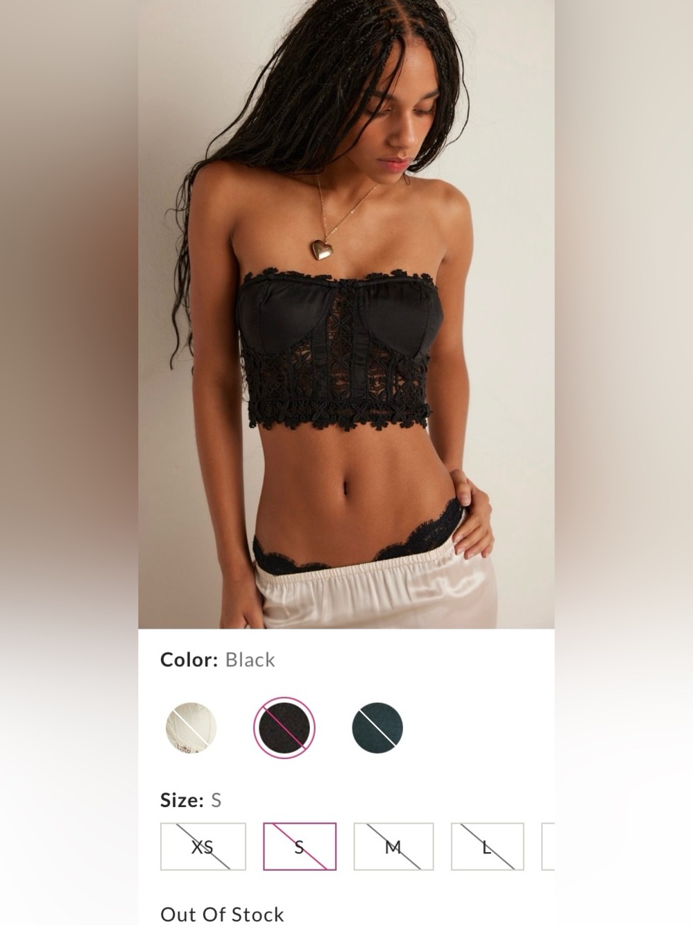 Free People FP One ~ Clara Corset ~ Small ~ Black ~ * NWT * - Picture 5 of 11